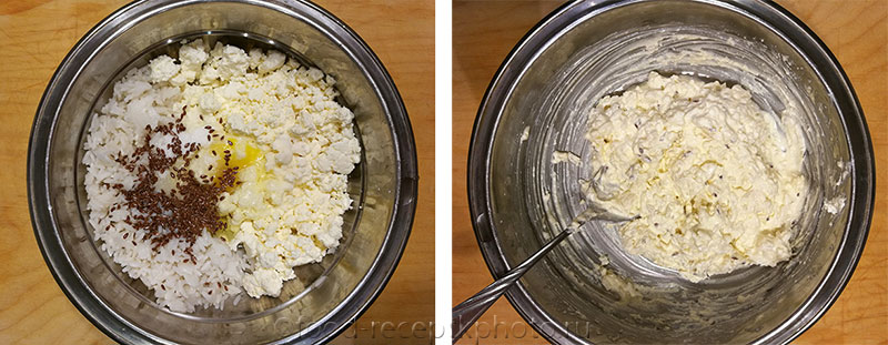 На фото смесь для приготовления рисово творожных оладий