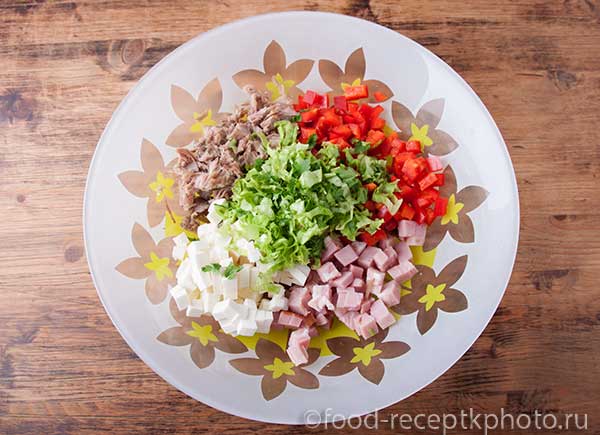 Салат из мяса индейки с огурцом